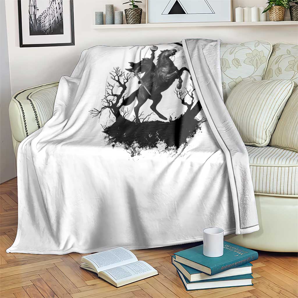 Headless Horseman Throw Blanket Retro Gothic Scary Pumpkin Moon Halloween Costume TS10 Print Your Wear