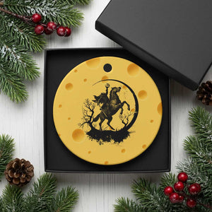 Headless Horseman Ceramic Ornament Retro Gothic Scary Pumpkin Moon Halloween Costume TS10 1pc Yellow Cheese Print Your Wear