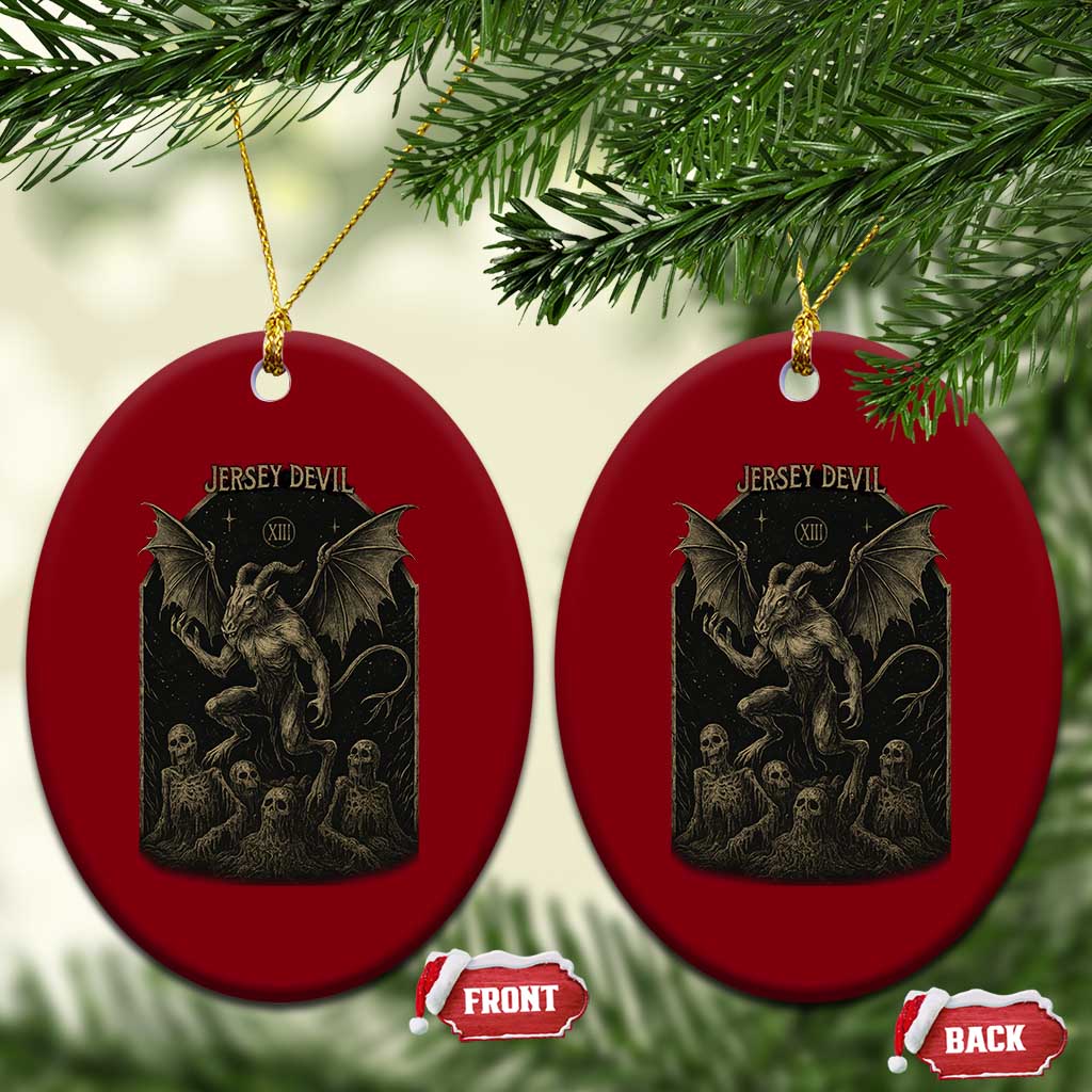 Jersey Devil Ceramic Ornament Vintage Weird Creepy Creature Leeds Devil TS10 Print Your Wear