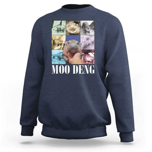 Funny Moo-Deng Baby Pygmy Hippo Cute Zoo For Family Sweatshirt Gifts For Girls Women TS10 Navy Print Your Wear