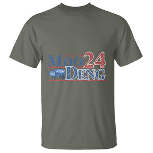 Moo-Deng for President 2024 T Shirt Funny Baby Hippo Cute Zoo For Family TS10 Military Green Print Your Wear