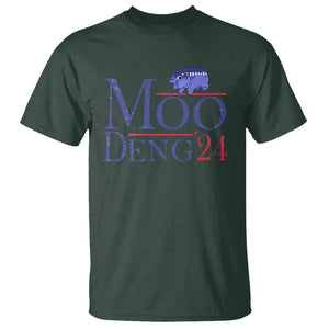 Moo-Deng for President Election 2024 T Shirt Funny Baby Hippo Meme Cute Zoo For Family TS10 Dark Forest Green Print Your Wear