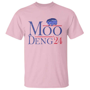 Moo-Deng for President Election 2024 T Shirt Funny Baby Hippo Meme Cute Zoo For Family TS10 Light Pink Print Your Wear