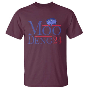 Moo-Deng for President Election 2024 T Shirt Funny Baby Hippo Meme Cute Zoo For Family TS10 Maroon Print Your Wear