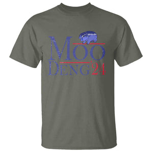 Moo-Deng for President Election 2024 T Shirt Funny Baby Hippo Meme Cute Zoo For Family TS10 Military Green Print Your Wear