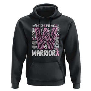 Breast Cancer Awareness In October We Wear Pink Hoodie Pink Ribbon Warriors Team TS10 Black Print Your Wear