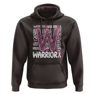 Breast Cancer Awareness In October We Wear Pink Hoodie Pink Ribbon Warriors Team TS10 Dark Chocolate Print Your Wear