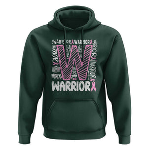 Breast Cancer Awareness In October We Wear Pink Hoodie Pink Ribbon Warriors Team TS10 Dark Forest Green Print Your Wear