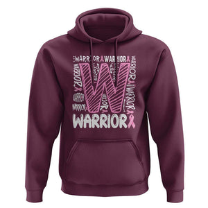 Breast Cancer Awareness In October We Wear Pink Hoodie Pink Ribbon Warriors Team TS10 Maroon Print Your Wear