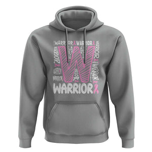 Breast Cancer Awareness In October We Wear Pink Hoodie Pink Ribbon Warriors Team TS10 Sport Gray Print Your Wear