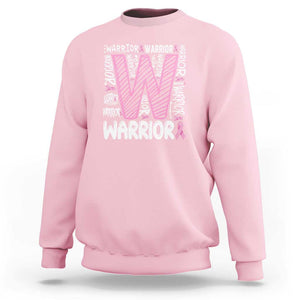 Breast Cancer Awareness In October We Wear Pink Sweatshirt Pink Ribbon Warriors Team TS10 Light Pink Print Your Wear