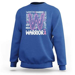 Breast Cancer Awareness In October We Wear Pink Sweatshirt Pink Ribbon Warriors Team TS10 Royal Blue Print Your Wear