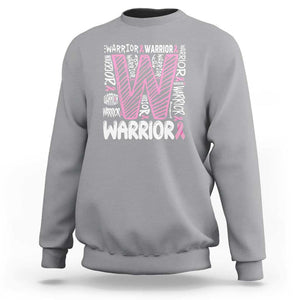 Breast Cancer Awareness In October We Wear Pink Sweatshirt Pink Ribbon Warriors Team TS10 Sport Gray Print Your Wear