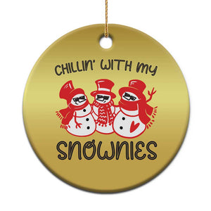 Snowman Christmas Christmas Ornament Chillin With My Snowmies Ugly Gift TS10 Print Your Wear