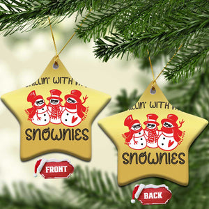 Snowman Christmas Christmas Ornament Chillin With My Snowmies Ugly Gift TS10 Star Gold Print Your Wear