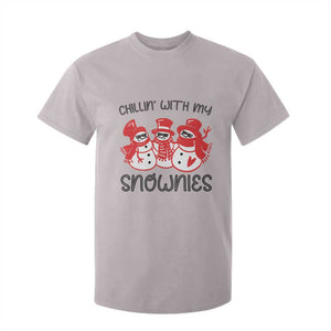 Snowman Christmas T Shirt For Kid Chillin With My Snowmies Ugly Gift TS10 Ice Gray Print Your Wear