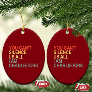 Charlie Kirk Ceramic Ornament Retro You Cant Silence Us All TS10 Print Your Wear