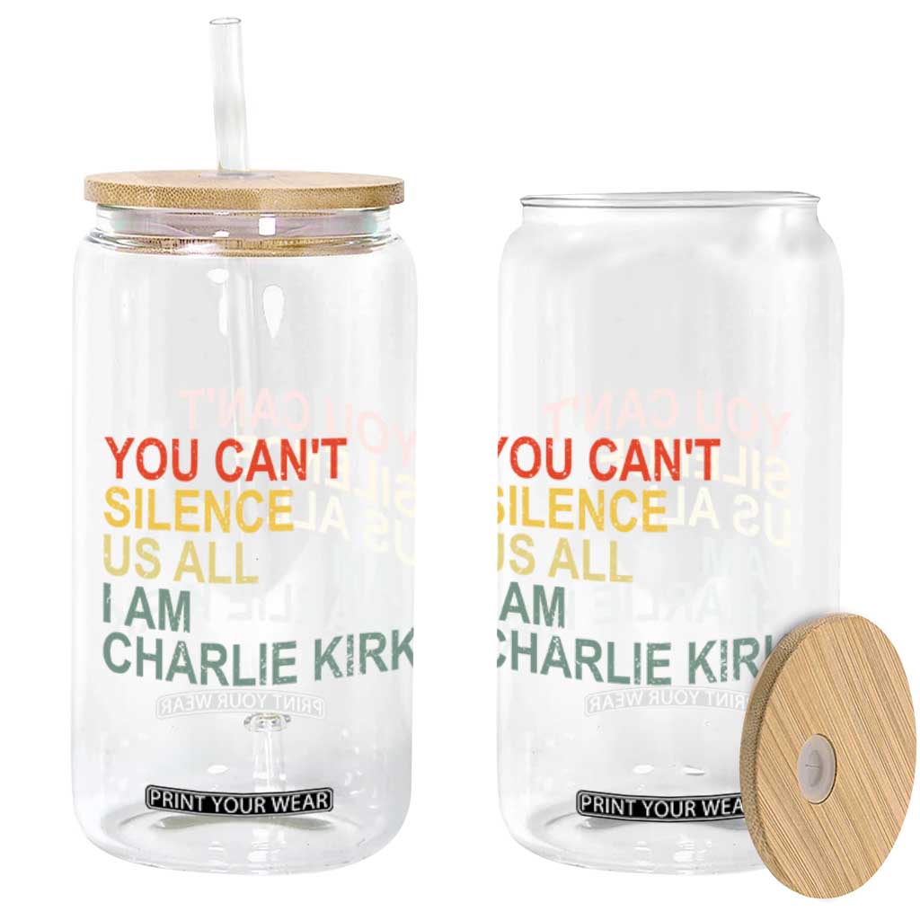 Charlie Kirk Glass Can Retro You Cant Silence Us All TS10 Print Your Wear