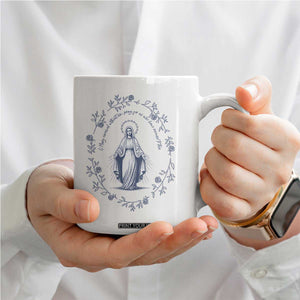 Marian Catholic Coffee Mug Virgin Mary Catholic Floral Women Religious TS10 Print Your Wear