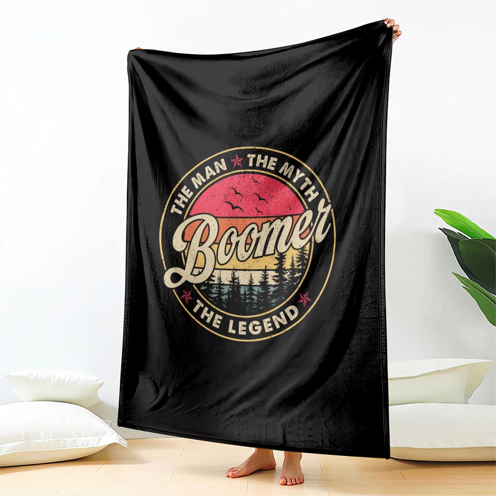 Boomers Generation Throw Blanket The Man The Myth The Legend TS10 Print Your Wear