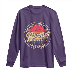 Boomers Generation Long Sleeve Shirt The Man The Myth The Legend TS10 Purple Print Your Wear