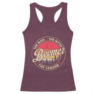 Boomers Generation Racerback Tank Top The Man The Myth The Legend TS10 Maroon Print Your Wear