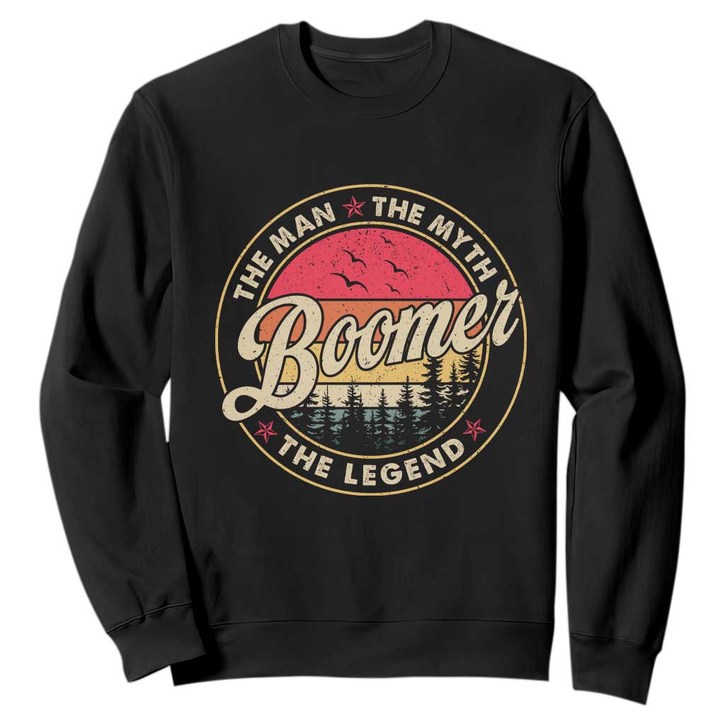 Boomers Generation Sweatshirt The Man The Myth The Legend TS10 Black Print Your Wear