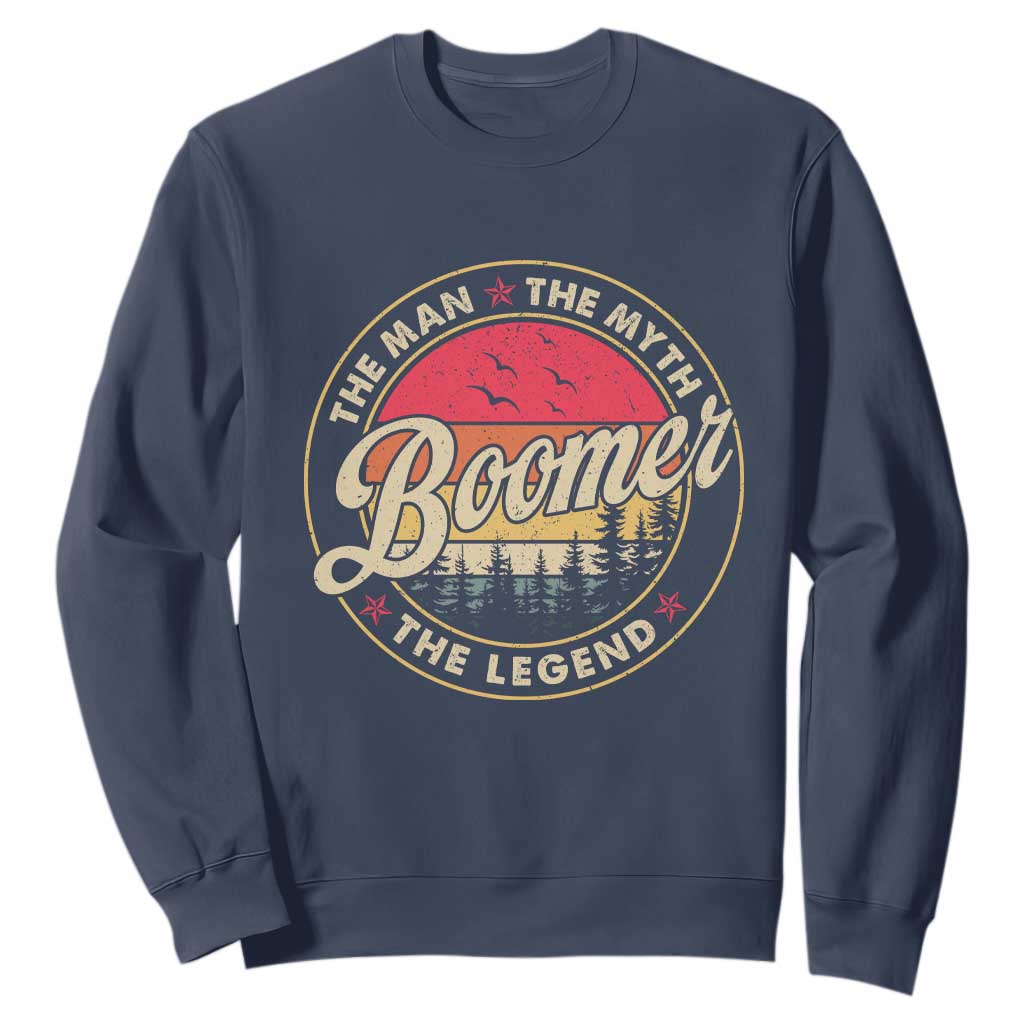 Boomers Generation Sweatshirt The Man The Myth The Legend TS10 Navy Print Your Wear