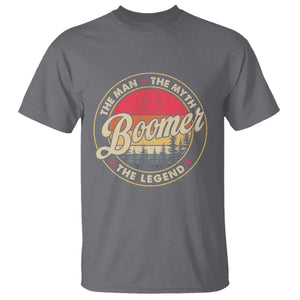 Boomers Generation T Shirt The Man The Myth The Legend TS10 Charcoal Print Your Wear