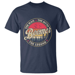 Boomers Generation T Shirt The Man The Myth The Legend TS10 Navy Print Your Wear