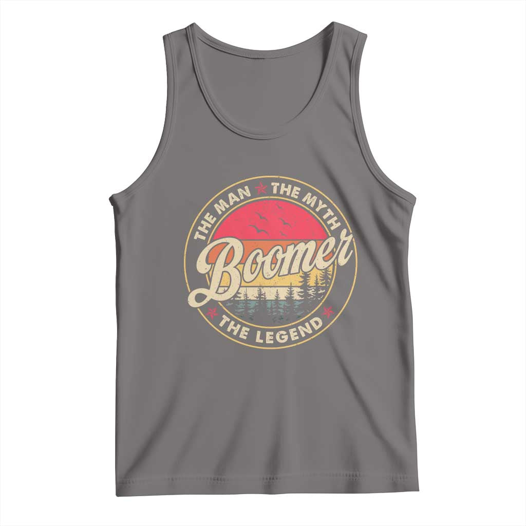 Boomers Generation Tank Top The Man The Myth The Legend TS10 Deep Heather Print Your Wear