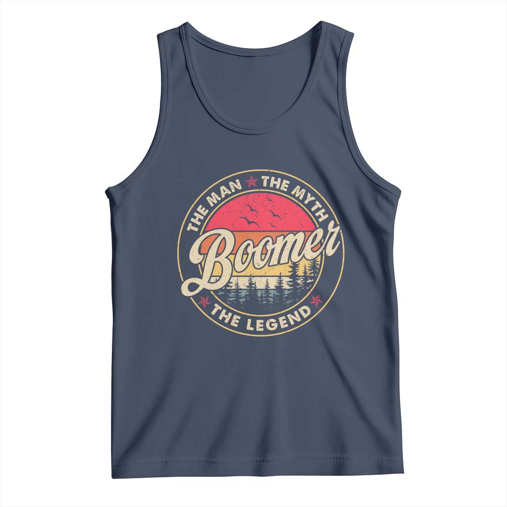 Boomers Generation Tank Top The Man The Myth The Legend TS10 Navy Print Your Wear