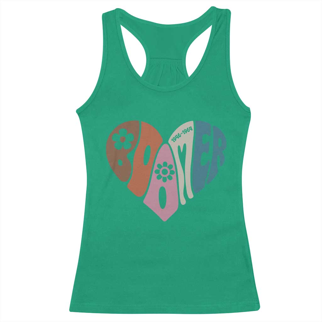 Boomers Generation Racerback Tank Top Vintage 40s 50s 60s Hippe Peace Love Hippy TS10 Irish Green Print Your Wear