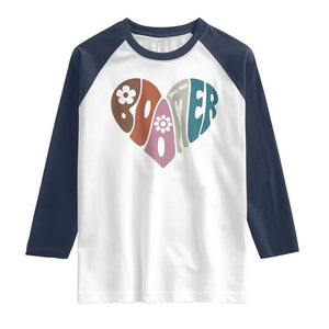 Boomers Generation Raglan Shirt Vintage 40s 50s 60s Hippe Peace Love Hippy TS10 White Navy Print Your Wear