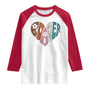 Boomers Generation Raglan Shirt Vintage 40s 50s 60s Hippe Peace Love Hippy TS10 White Red Print Your Wear