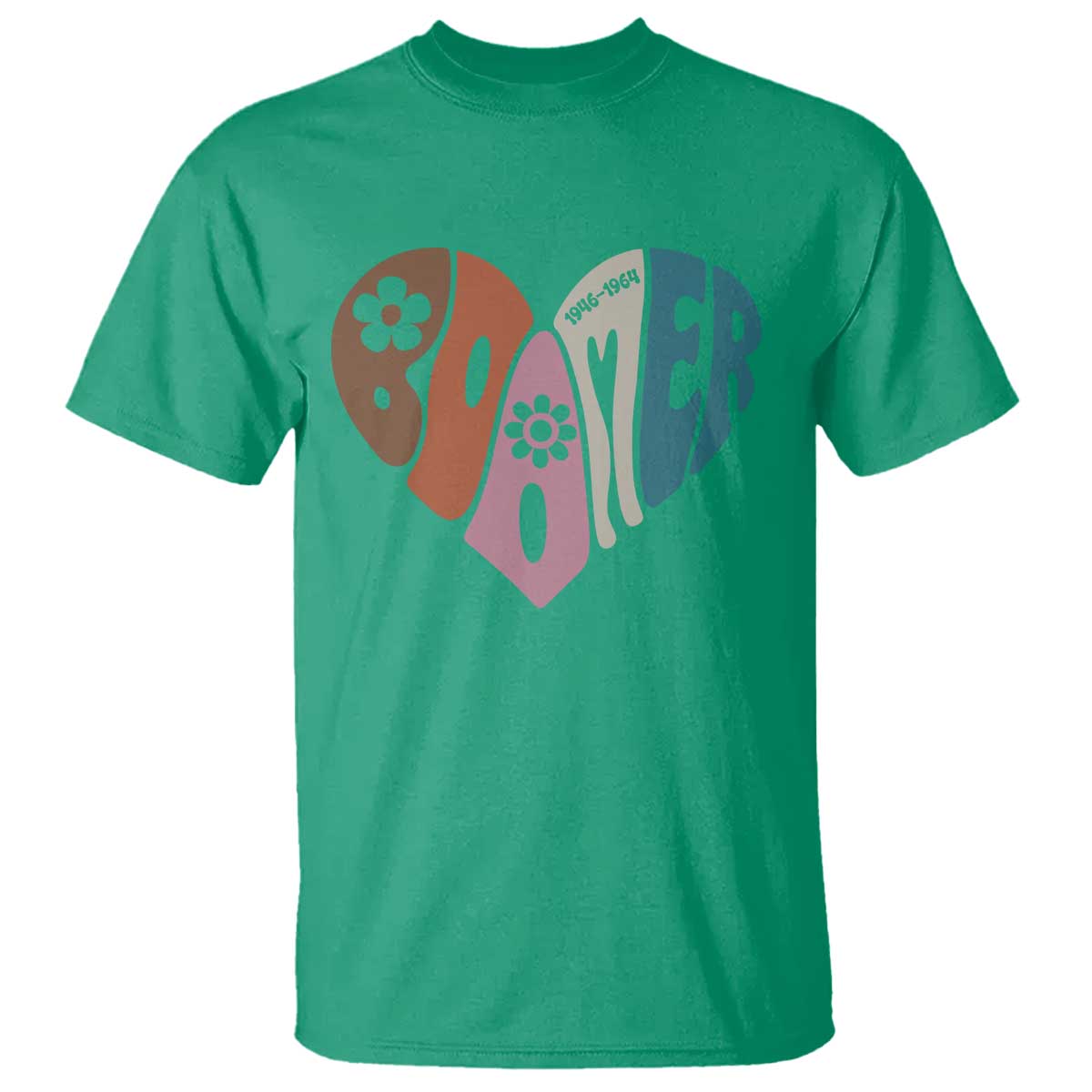 Boomers Generation T Shirt Vintage 40s 50s 60s Hippe Peace Love Hippy TS10 Irish Green Print Your Wear