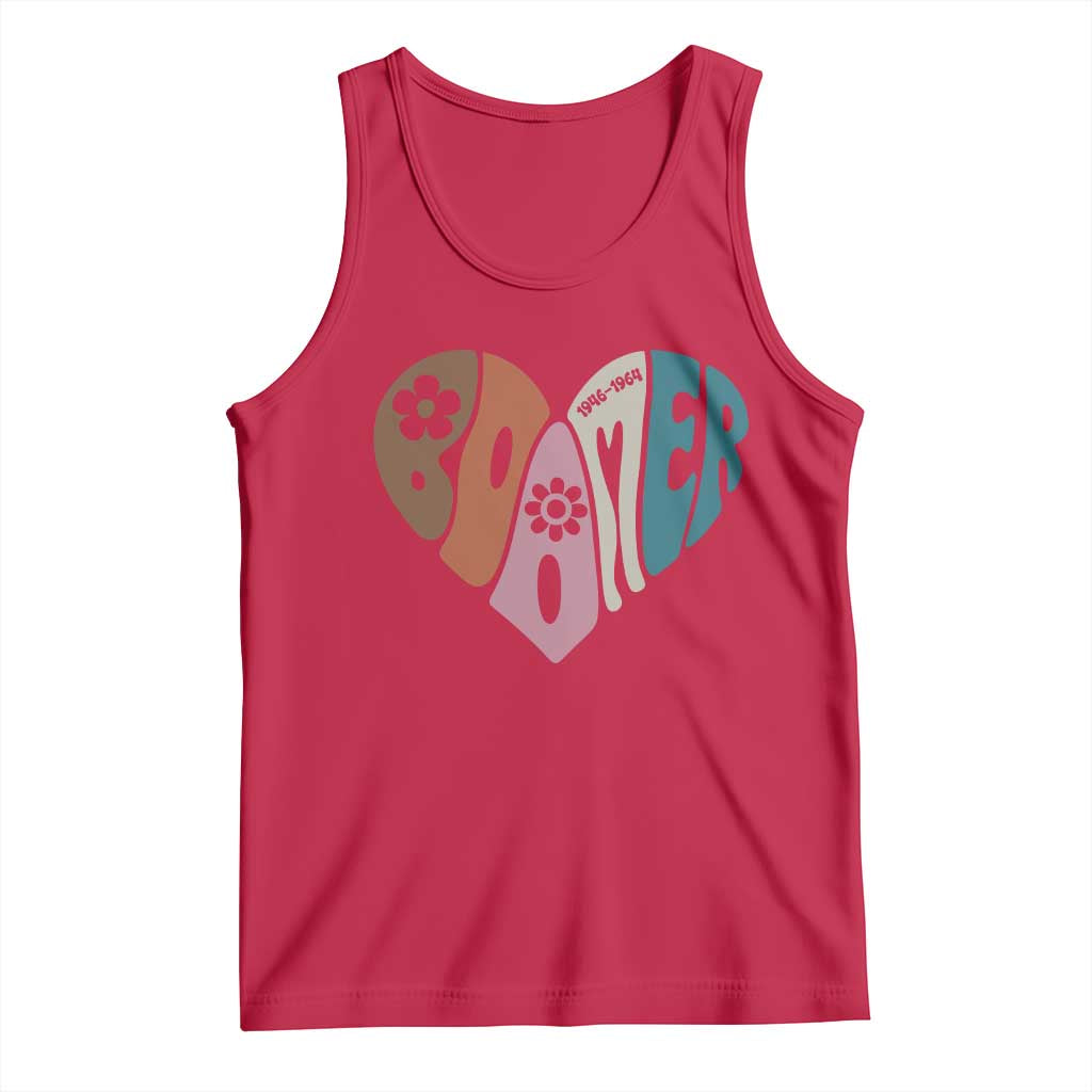 Boomers Generation Tank Top Vintage 40s 50s 60s Hippe Peace Love Hippy TS10 Red Print Your Wear
