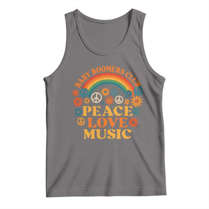 Baby Boomers Generation Tank Top Peace Love Music 60s Hippe TS10 Deep Heather Print Your Wear