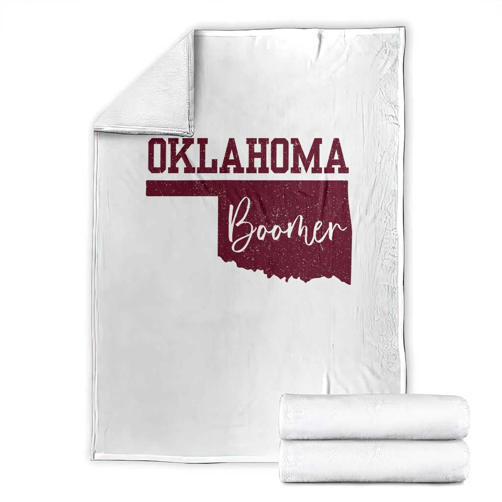 Oklahoma Boomer Throw Blanket TS10 White Print Your Wear