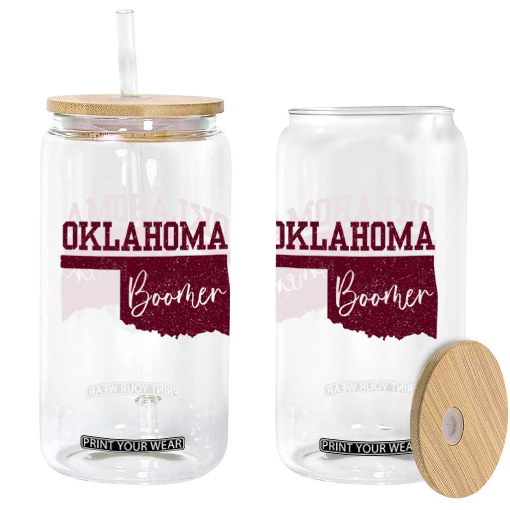 Oklahoma Boomer Glass Can TS10 Print Your Wear
