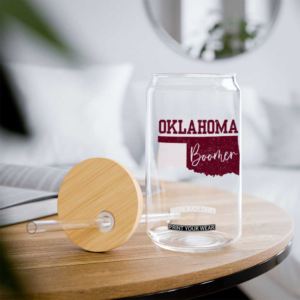 Oklahoma Boomer Glass Can TS10 Print Your Wear