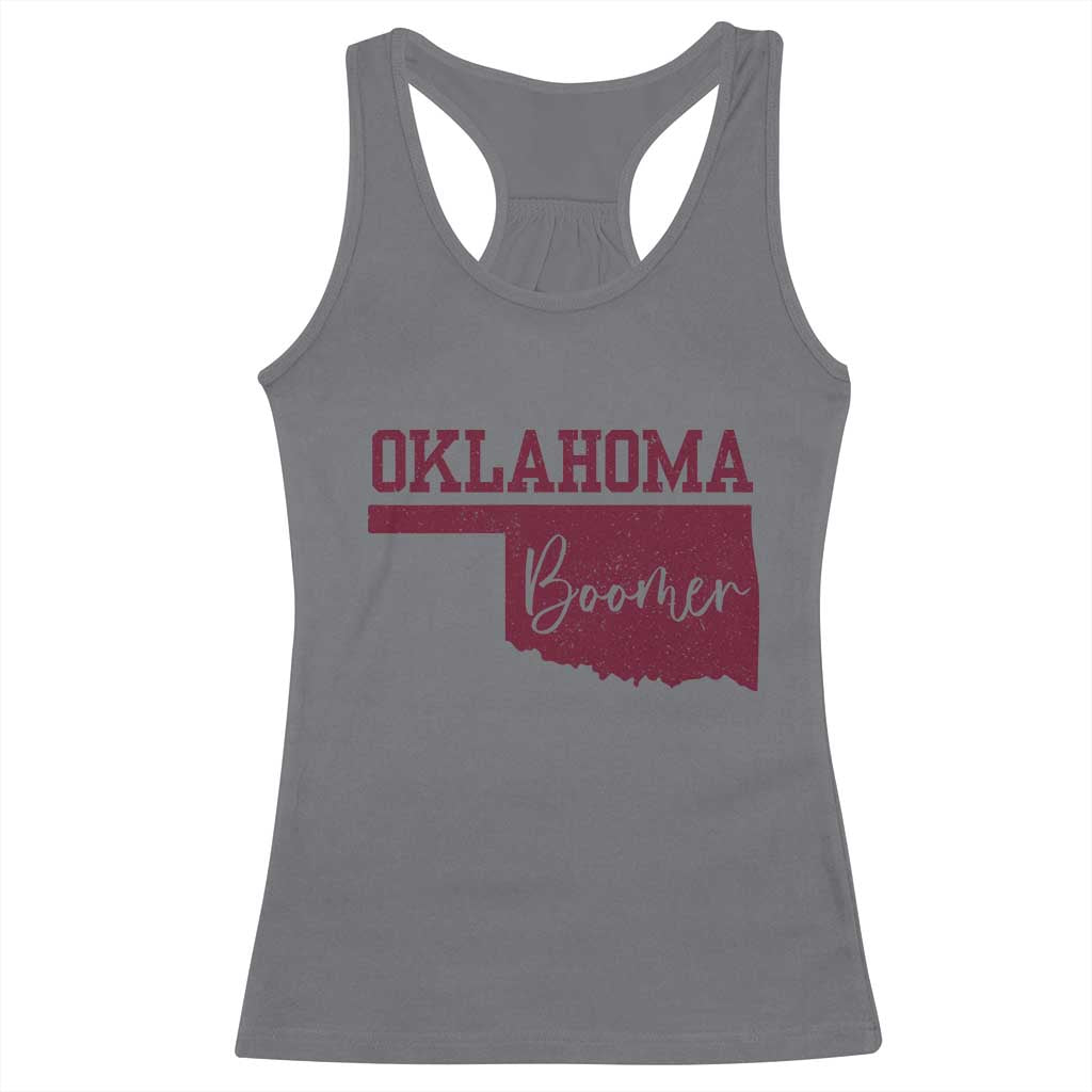 Oklahoma Boomer Racerback Tank Top TS10 Charcoal Print Your Wear