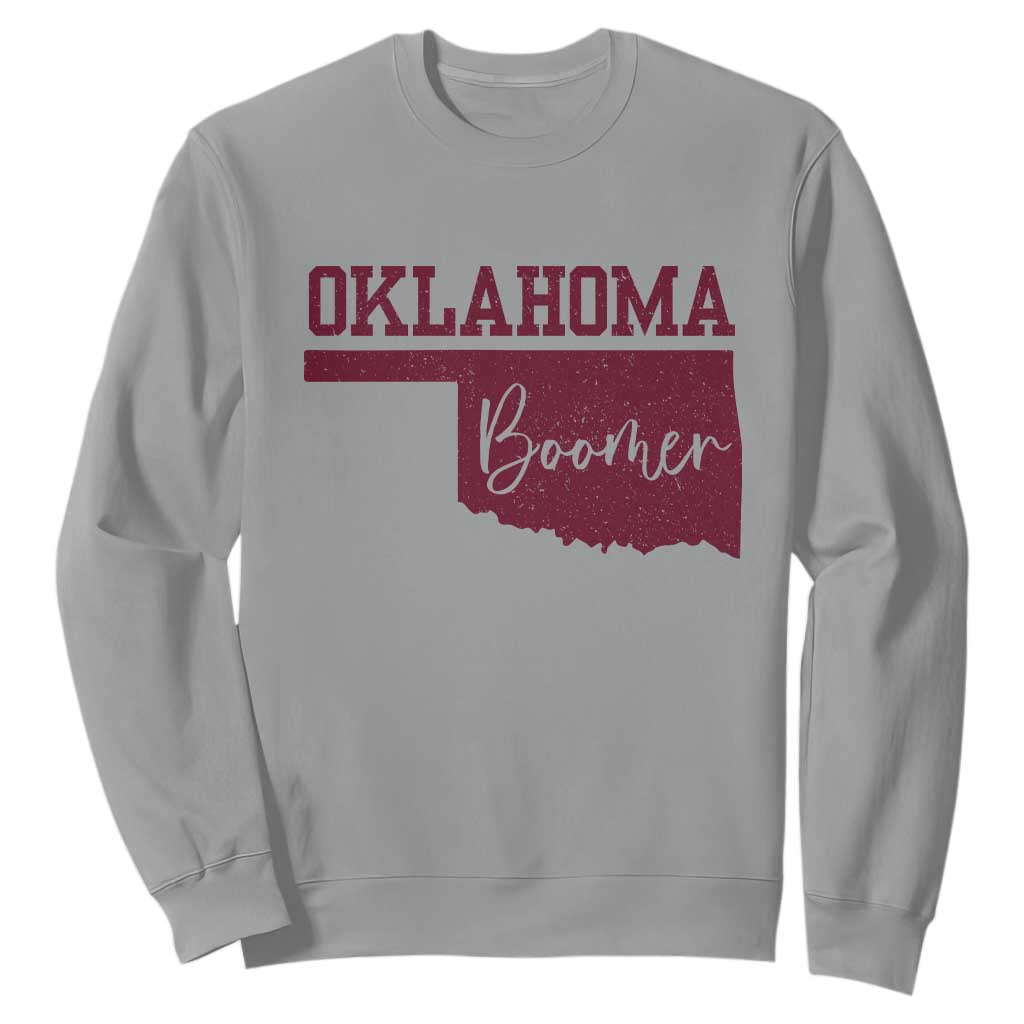 Oklahoma Boomer Sweatshirt TS10 Sport Gray Print Your Wear