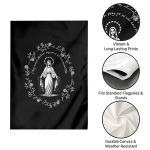 Marian Catholic Garden Flag Virgin Mary Floral Women Religious Catholic Gift TS10 Print Your Wear