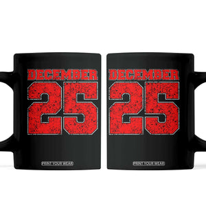 Retro December 25 Christmas Coffee Mug Vintage Holiday TS10 Black Print Your Wear