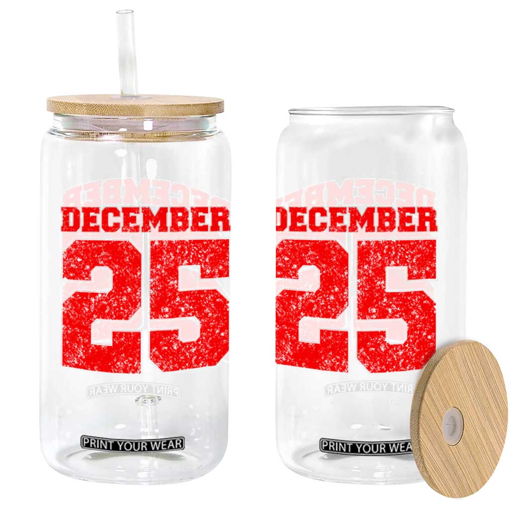 Retro December 25 Christmas Glass Can Vintage Holiday TS10 Print Your Wear