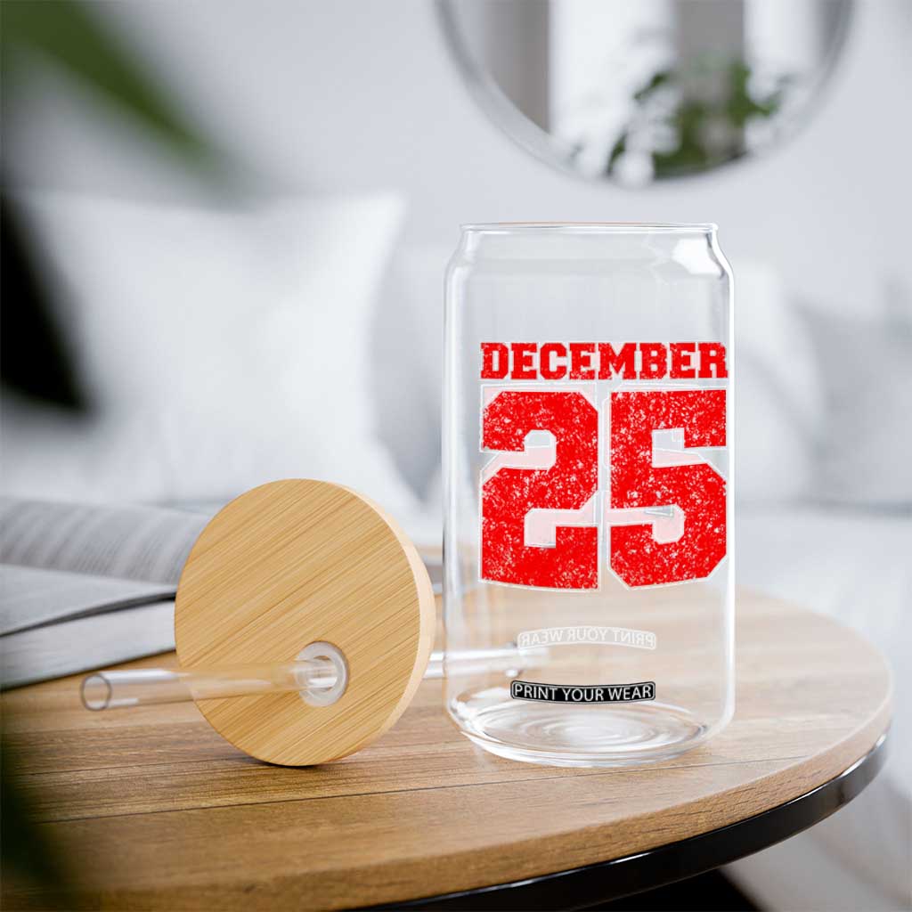 Retro December 25 Christmas Glass Can Vintage Holiday TS10 Print Your Wear