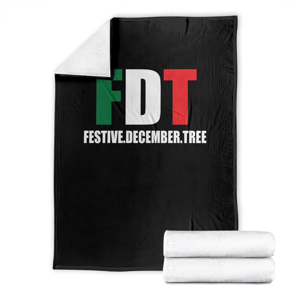 Subtle FDT Christmas Throw Blanket Hidden Message Funny Festive December Tree TS10 Black Print Your Wear