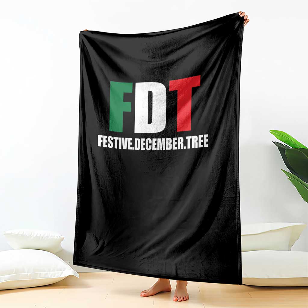 Subtle FDT Christmas Throw Blanket Hidden Message Funny Festive December Tree TS10 Print Your Wear
