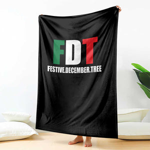 Subtle FDT Christmas Throw Blanket Hidden Message Funny Festive December Tree TS10 Print Your Wear